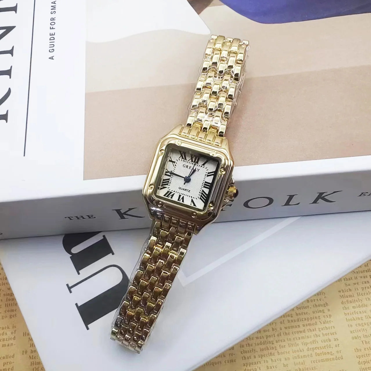 Damen Armbanduhr Quarzuhr Luxus Quartz Armband Uhr Chronograph Business Damenuhr