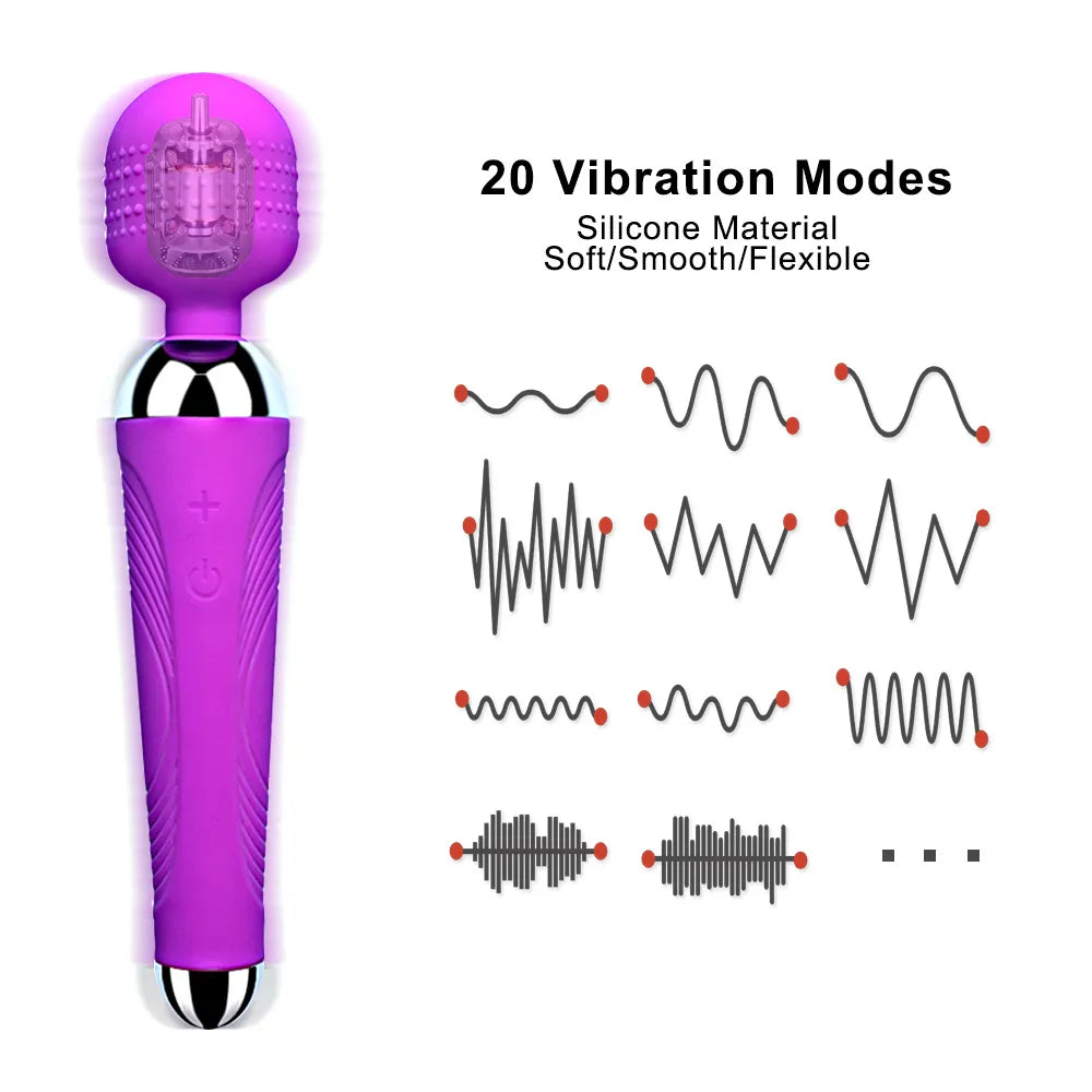 Silikon Dildo G-Punkt Vibrator 20 modi Sexspielzeug für Frauen Klitoris