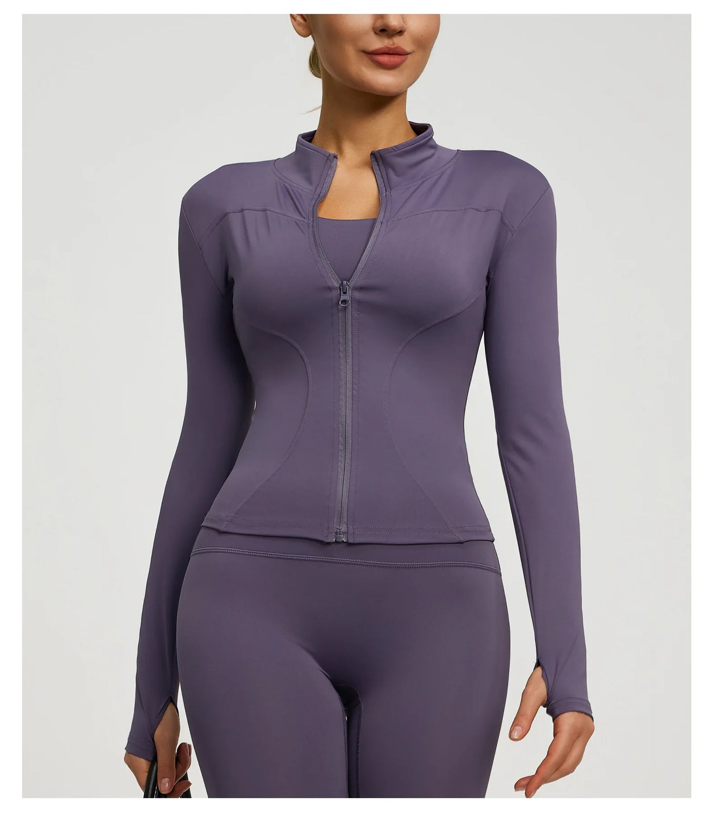 Felpa Donna Giacca Sportiva Con Zip Tuta Maniche Lunghe Cappuccio Maglia Shirt