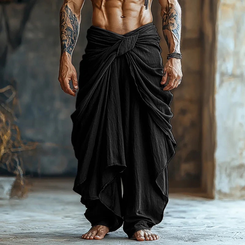 Pantaloni Uomo Fitness Pants Turca Etnici Kilt Sarouel Harem Aladin Leggings