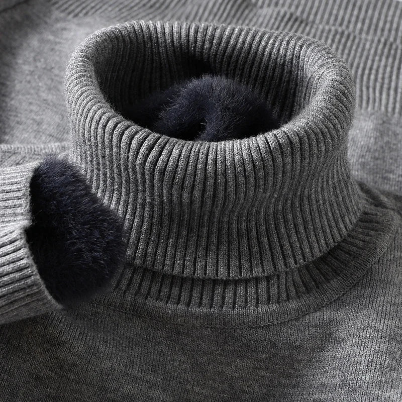 Herren Rollkragen Pullover Sweatshirt Leichter Pulli Sweater Shirt Langarmshirt