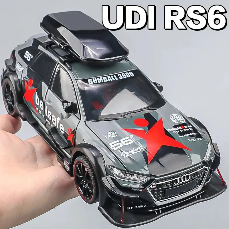 1:24 Modellauto Audi RS6 Racing Metall Spielzeug Kinder Automodell Geschenk