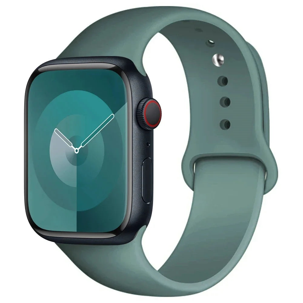 Silikon Armband für Apple Watch Series 9 8 7 6 5 4 3 SE Ultra Sport Band iWatch