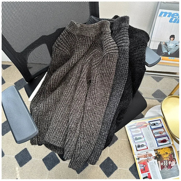 Herren Pullover Sweatshirt Leichter Pulli Sweater Langarm Shirt Strickpullover