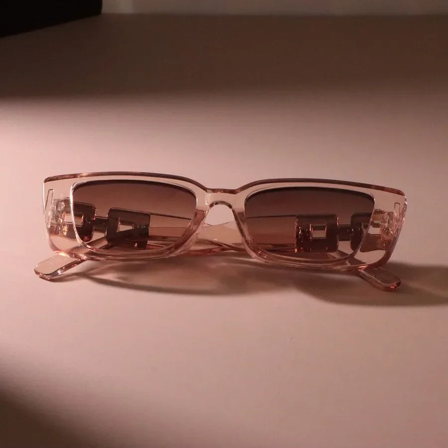 Damen Sonnenbrille Designer Luxus Brille Quadratische Übergröße Gläser Vintage