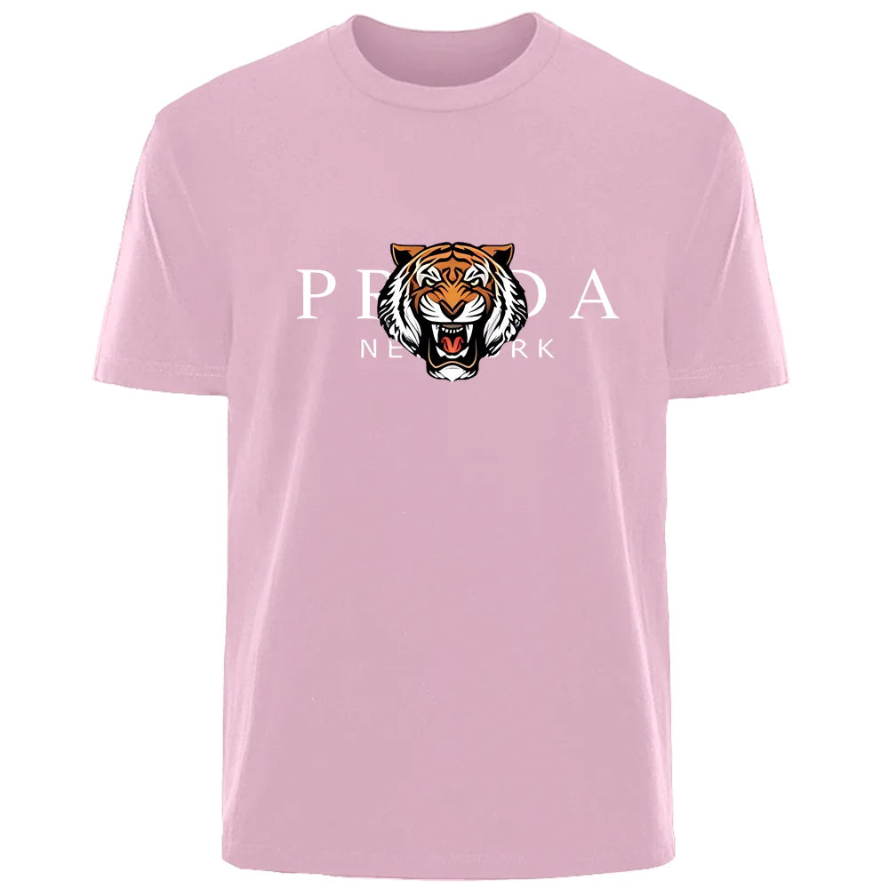 Männer T-Shirt Tiger Herrenmode Shirts Hemden Streetwear 100% Baumwolle Tank Top