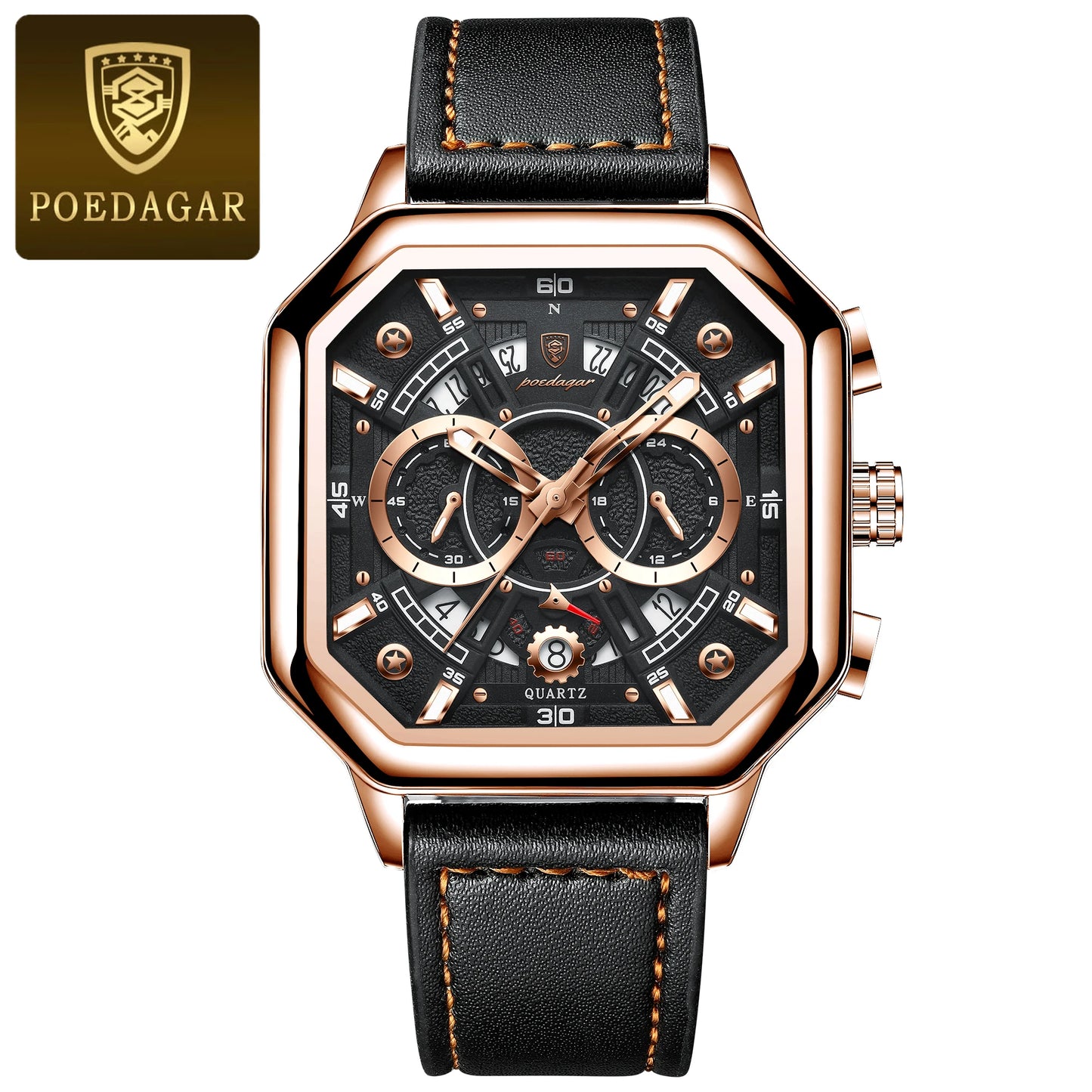 Herren Armbanduhr Digital Uhr Silber Edelstahl LED Quarzuhr Luxus Chronograph