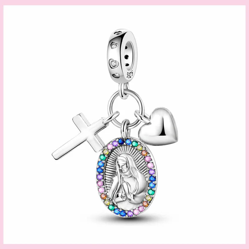 Charms Anhänger 925er Sterling Silber Armband Muranoglasperlen Damen Glas Beads