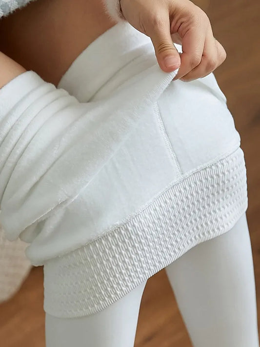 Damen Winter Warm Thermo Hose Innenfleece Strumpfhose Blickdicht Hosen Leggins