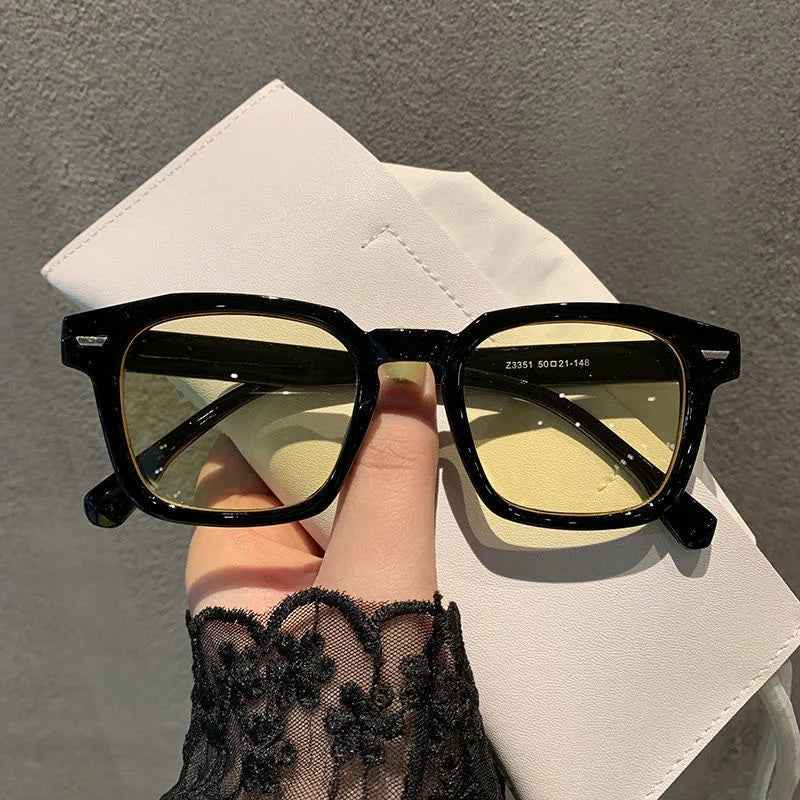 Damen Sonnenbrille Designer Luxus Brille Quadratische Übergröße Gläser Vintage