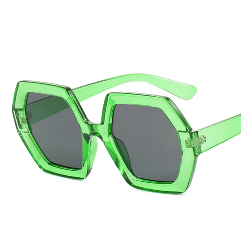 Damen Sonnenbrille Designer Luxus Brille Runde Übergröße Gläser Vintage UV400