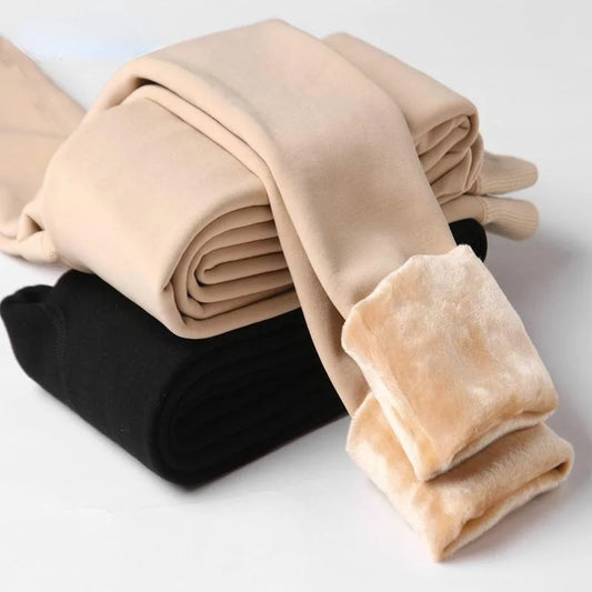 Frauen Winter Warm Thermo Hose Innenfleece Strumpfhose Blickdicht Hosen Leggins