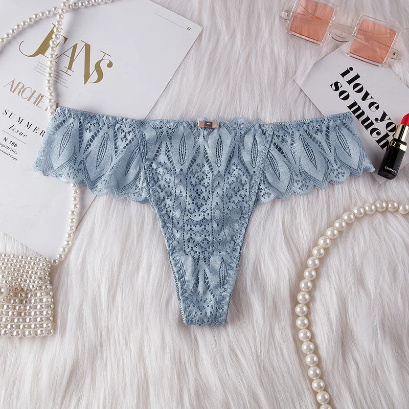 Frauen Spitze Tanga String Höschen Sexy Schlüpfer Slip Dessous Unterwäsche
