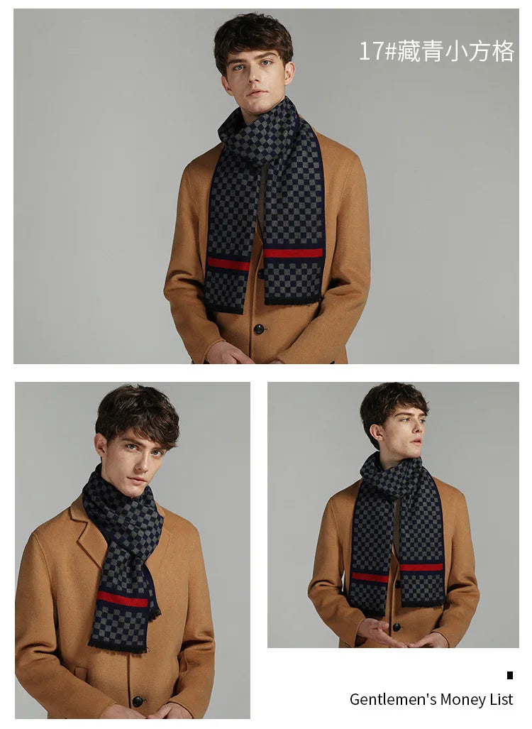 Herren Schal Winterschal Stola Schlauchschal Halstuch Wollschal Strickschal Loop
