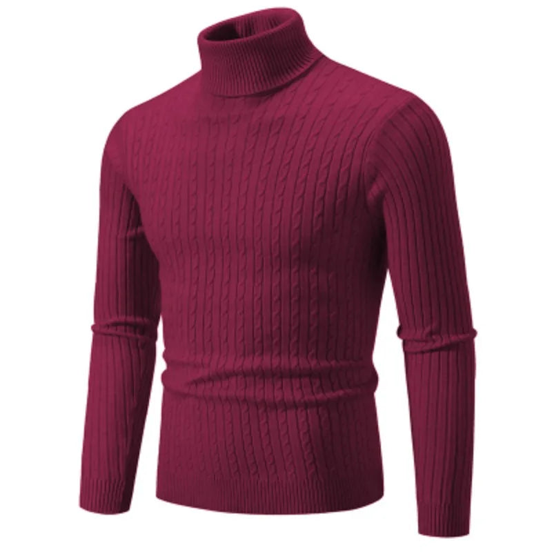 Herren Rollkragen Pullover Sweatshirt Pulli Zipper Sweater Shirt Langarmshirt