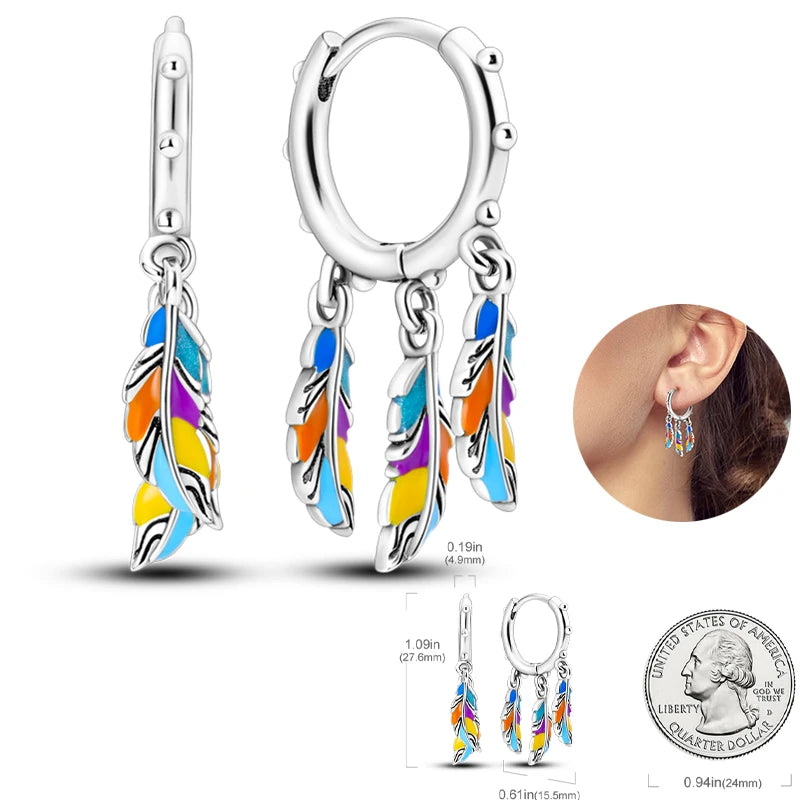 Creolen 925 Silber Ohrringe Zirkonia | Hypoallergen | Luxus Ohrstecker Geschenk