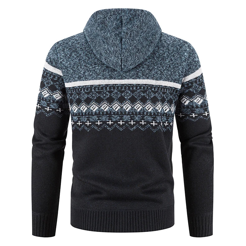 Herren Herbst Jacke Übergangsjacke Warme Sweatjacke Zipper Sweater Strickjacke