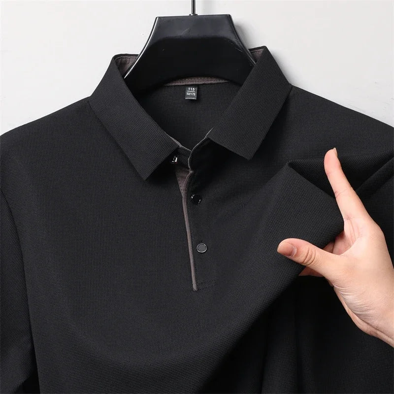 Herren Poloshirt POLO Shirt T-Shirt Langarm Zipper Hemd Fashion Polohemd Top NEU