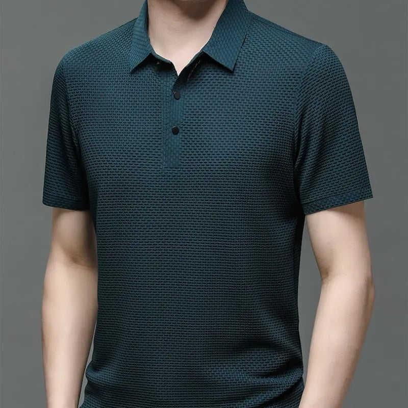 Herren Poloshirt POLO Shirt Zip Kontrast Kragen Kurzarm Hemd Polohemd Neu