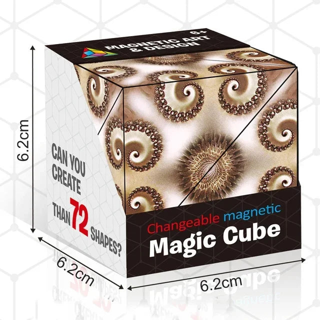 Zauberwürfel Anti Stress Spielzeug magnetischer 3D Drehwürfel Magischer Würfel
