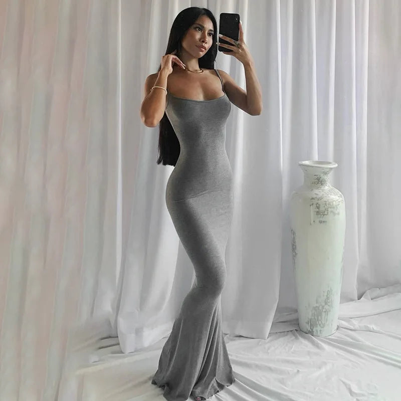 Damen Boho Sommerkleid Strandkleid Midikleid Freizeitkleid Ärmellos Trägerkleid