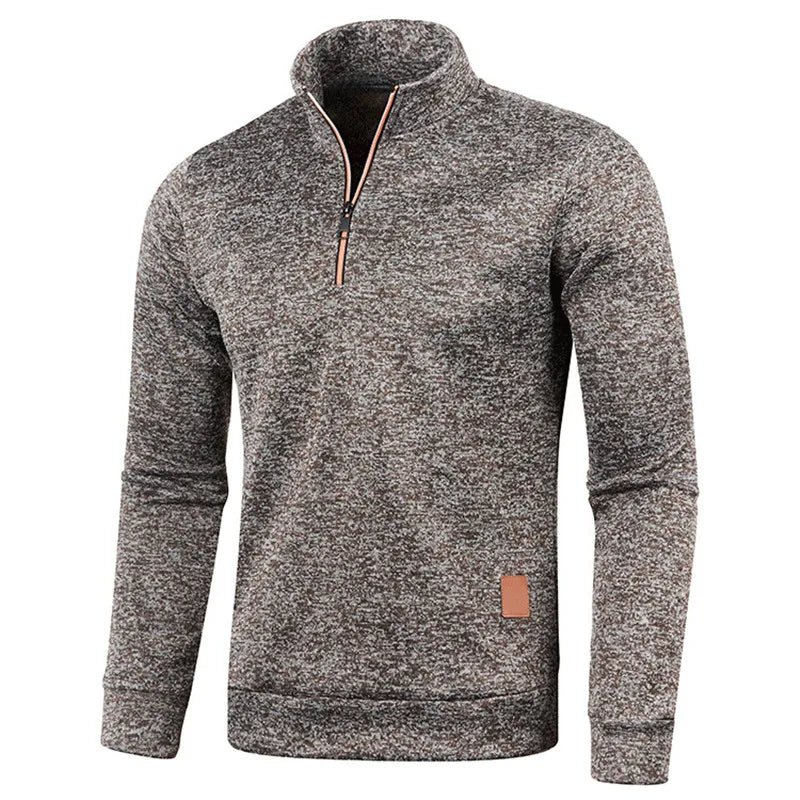 Herren Pullover Sweatshirt Troyer Pulli Sweater Stehkragen Zipper Langarmpulli
