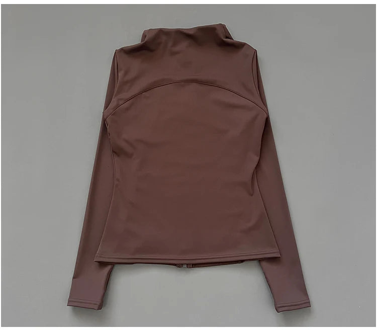 Damen kurze Sportjacke Sweatshirt Fitness Gym Jacke Yogajacke Yoga Sportswear