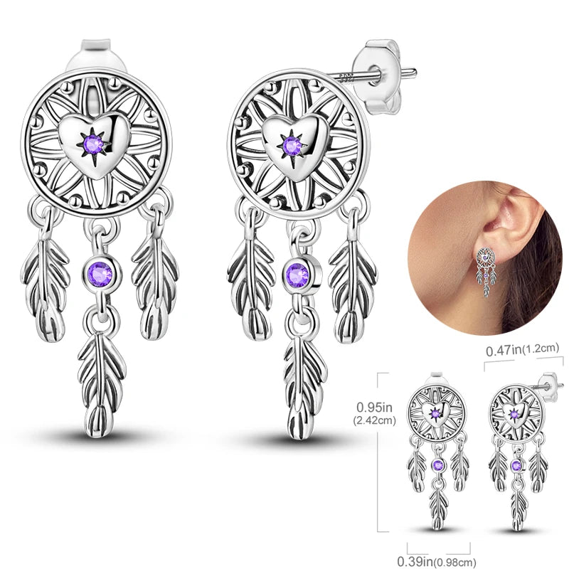 Creolen 925 Silber Ohrringe Zirkonia | Hypoallergen | Luxus Ohrstecker Geschenk