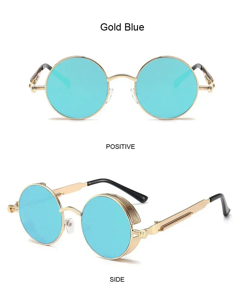 Damen Sonnenbrille Luxus Modische runde Herren Brille Vintage UV400