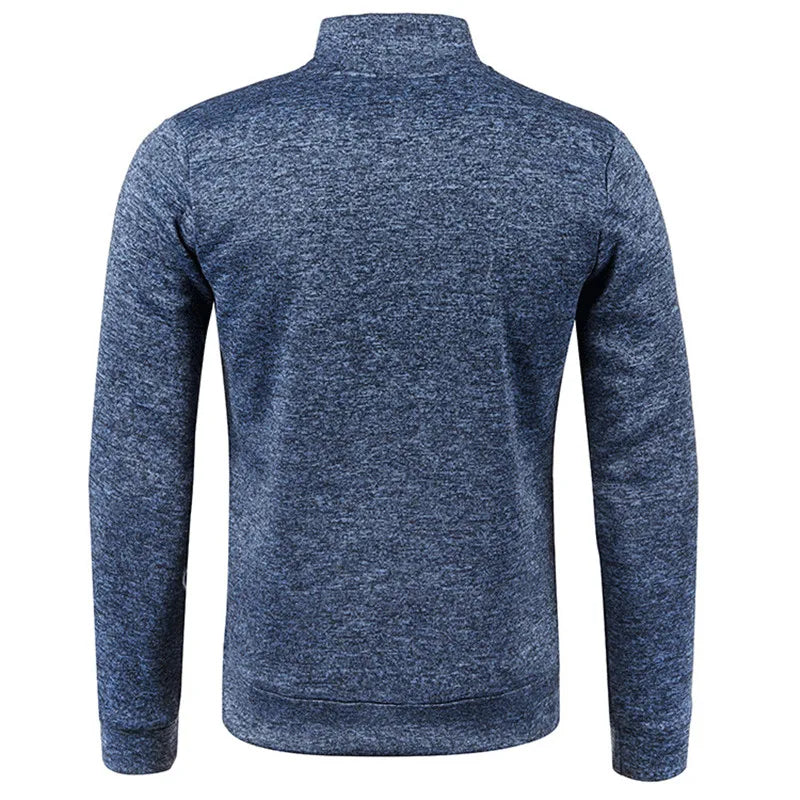 Herren Pullover Sweatshirt Troyer Pulli Sweater Stehkragen Zipper Langarmpulli