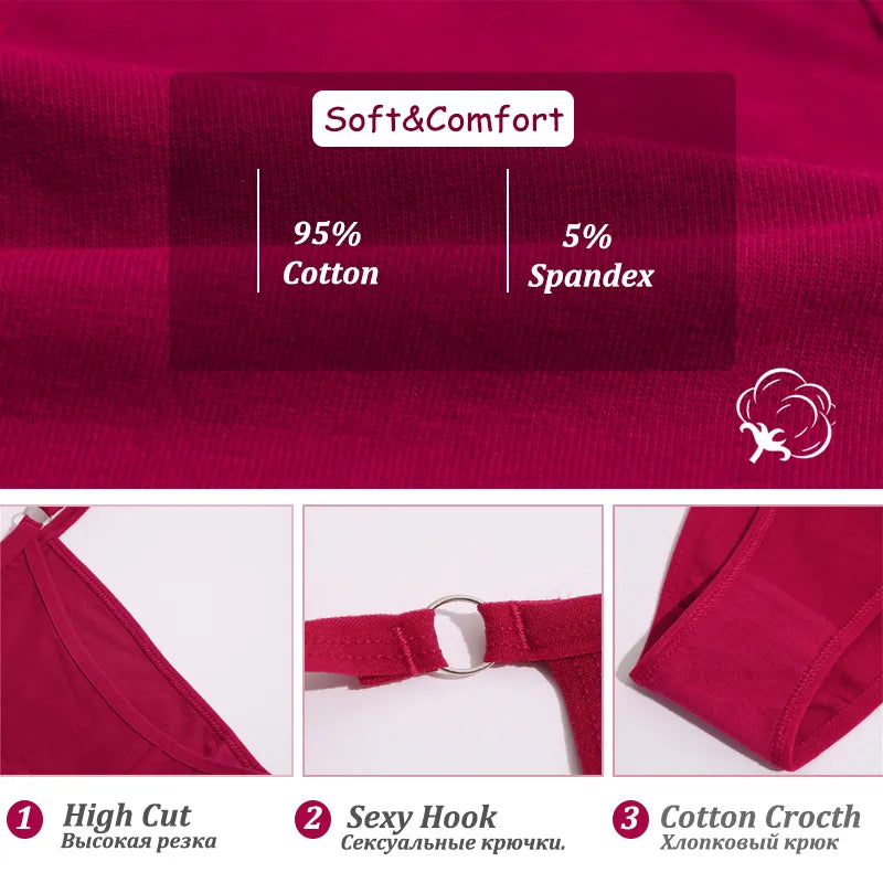 3 Stk Frauen Tanga G-String Höschen Sexy Schlüpfer Slip Dessous Unterwäsche