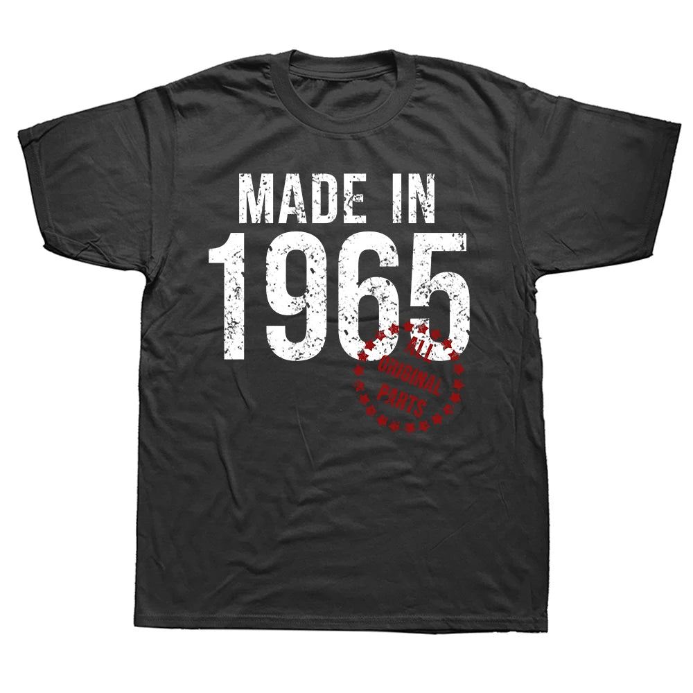 Herren T-Shirt Made In 1965 Shirt Unisex Streetwear Tank Top 100% Baumwolle