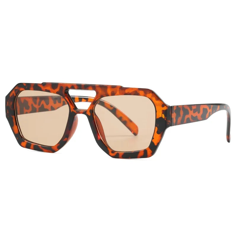 Damen Sonnenbrille Designer Luxus Brille Quadratische Übergröße Gläser Vintage