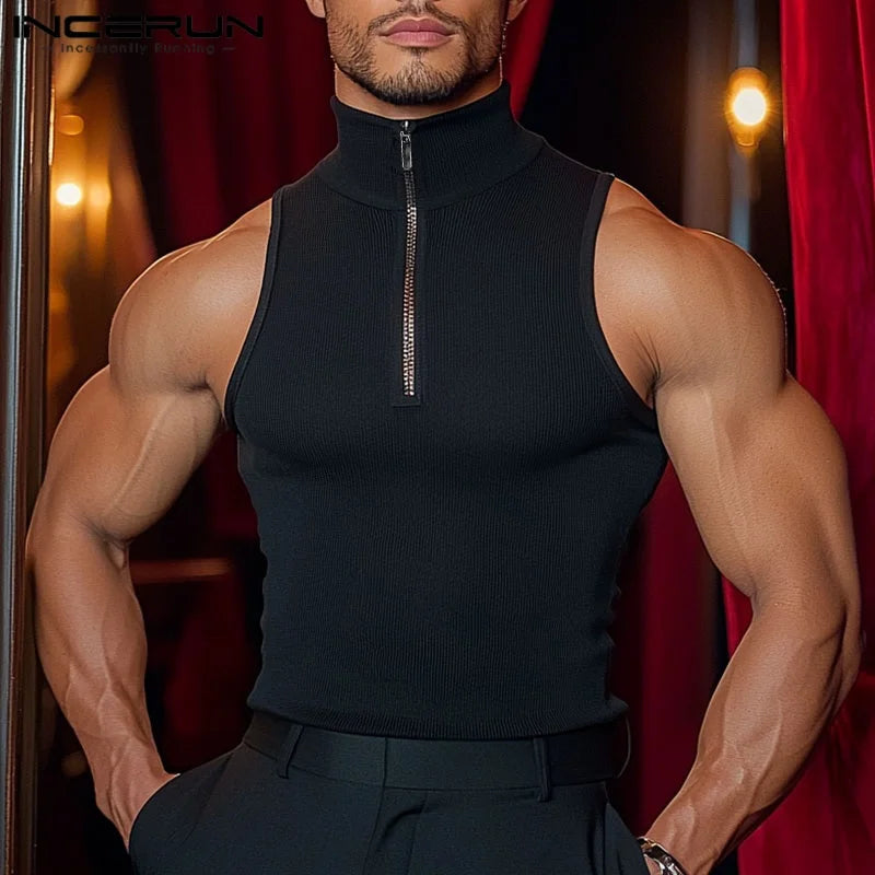 Herren Oberteil Ärmellos Tank Top Sexy Shirt Clubwear Muskel T-Shirt Unterhemd