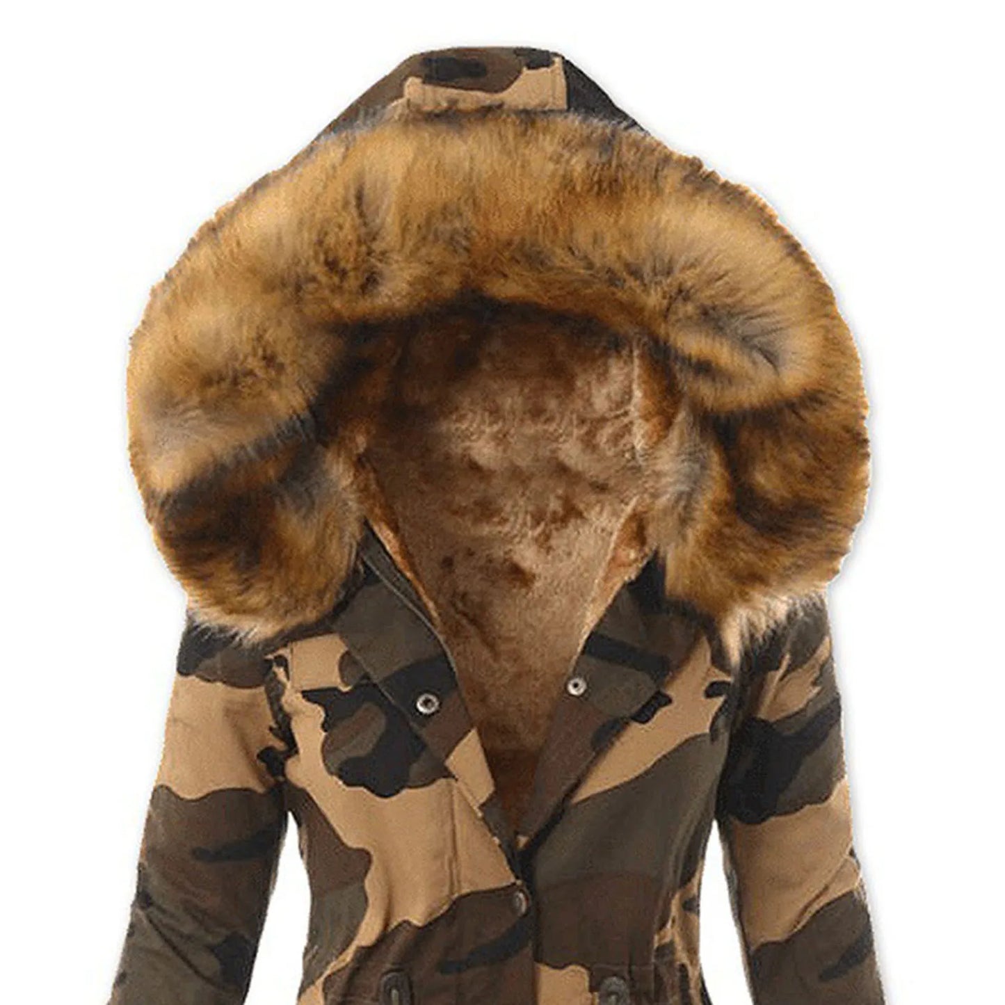 Damen Wintermantel Winterjacke Kapuzenmantel Hoodie Jacke Pelzmantel Mantel