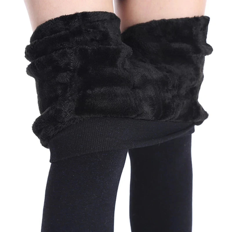 Frauen Winter Warm Thermo Hose Innenfleece Strumpfhose Blickdicht Hosen Leggins