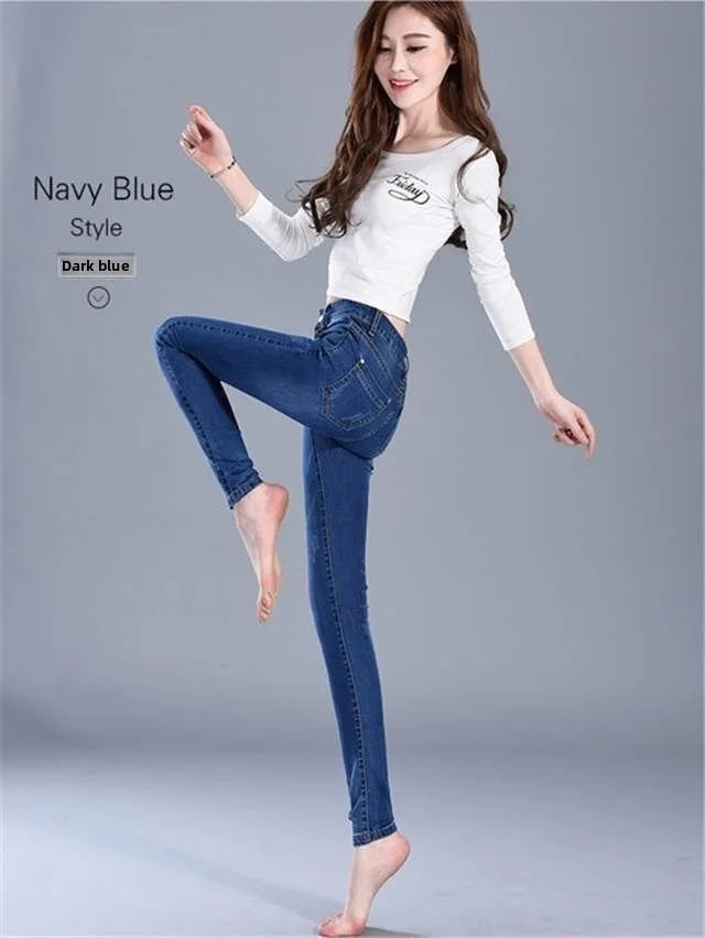 Damen Winter Warm Thermo Jeans Hose Innenfleece Stretch Hosen Leggins Denim