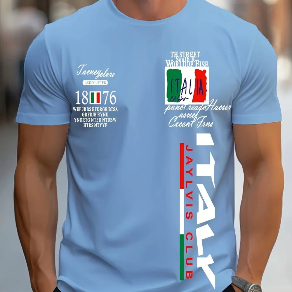 Männer T-Shirt Italien Herrenmode Sport Shirts Hemd Streetwear Spandex Tank Top