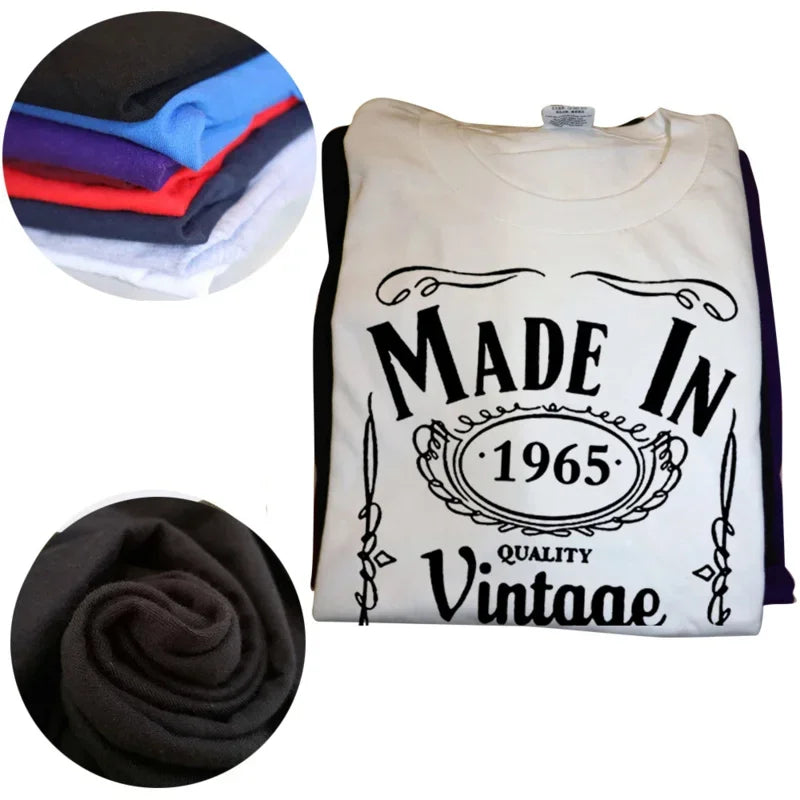 Herren T-Shirt Made In 1965 Shirt Unisex Streetwear Tank Top 100% Baumwolle