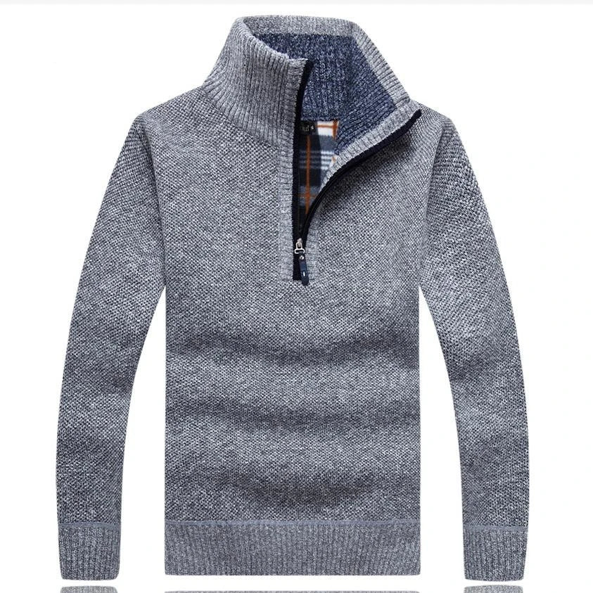Herren Pullover Sweatshirt Troyer Pulli Sweater Stehkragen Zipper Langarmpulli