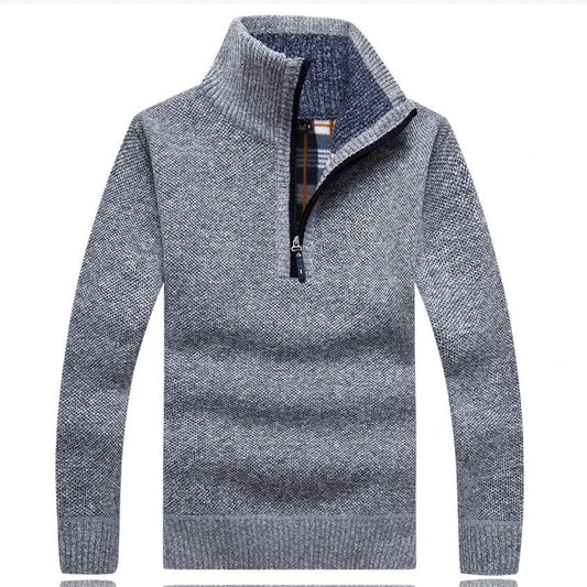 Herren Pullover Sweatshirt Troyer Pulli Sweater Stehkragen Zipper Langarmpulli