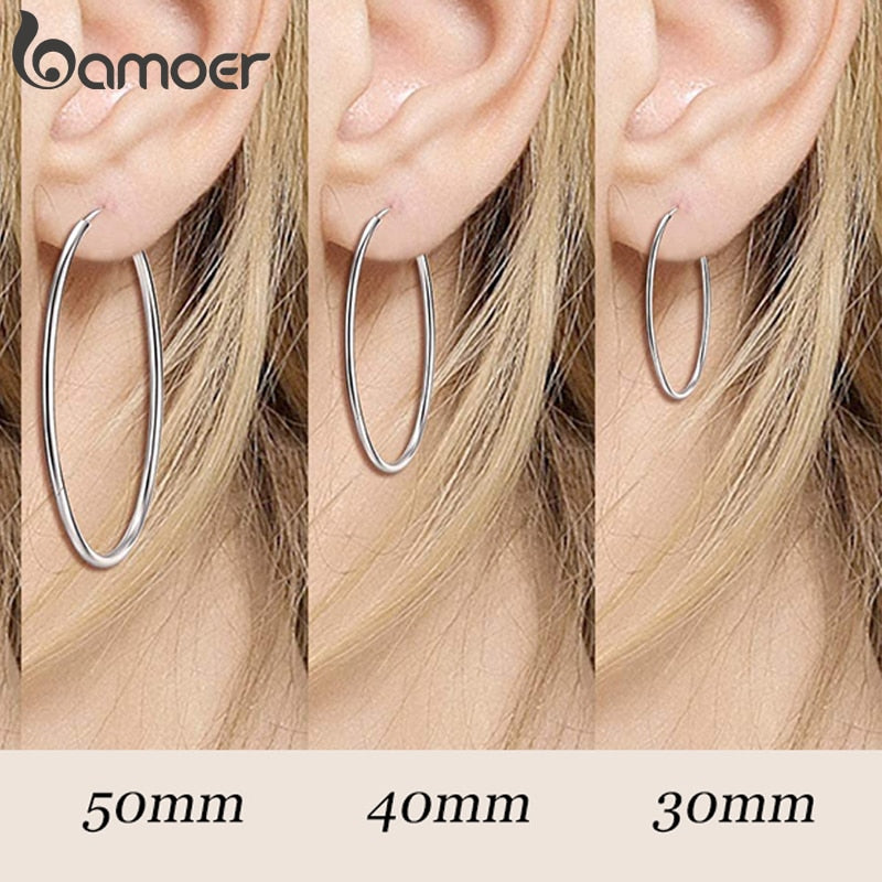 1 Paar Creolen aus 925 Sterling Silber Ohrringe Ohrschmuck Ohrstecker