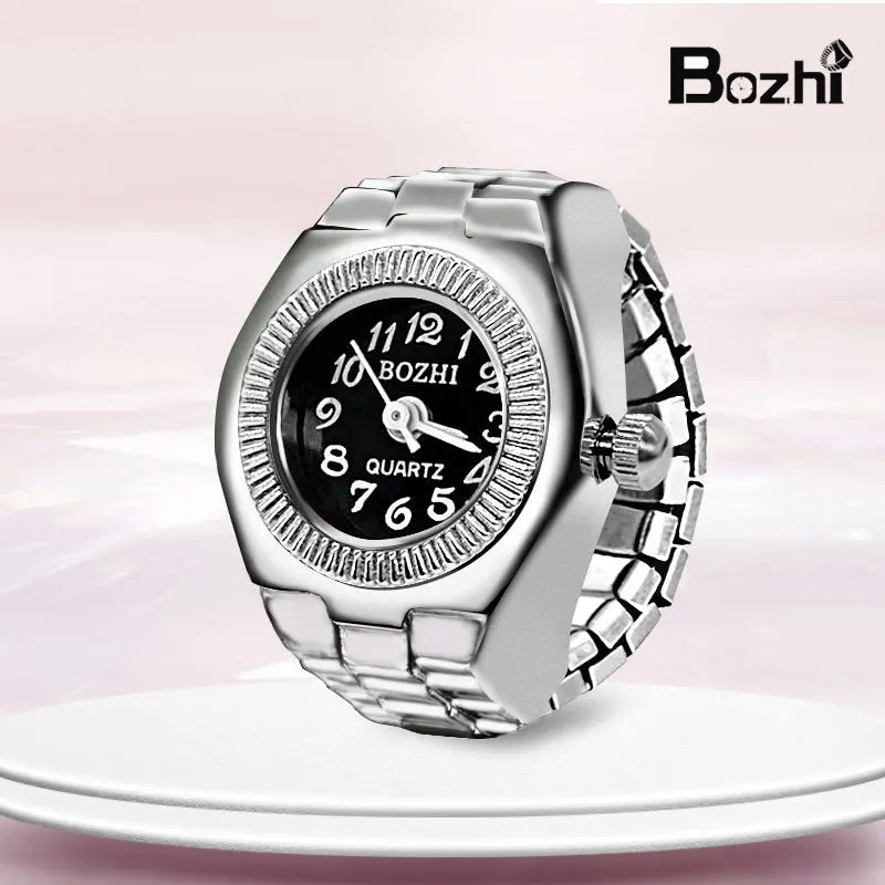 Fashion Fingeruhr Ringuhr Punk Finger Mini Uhr Quarzuhr Ring Herren Damen