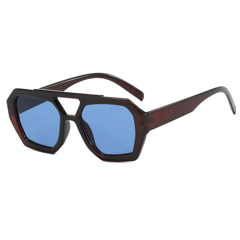 Damen Sonnenbrille Designer Luxus Brille Quadratische Übergröße Gläser Vintage