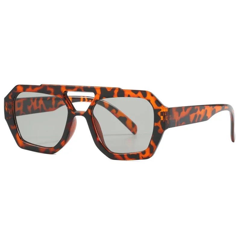 Damen Sonnenbrille Designer Luxus Brille Quadratische Übergröße Gläser Vintage