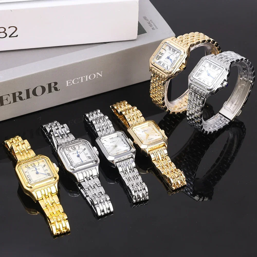 Damen Armbanduhr Quarzuhr Luxus Quartz Armband Uhr Chronograph Business Damenuhr