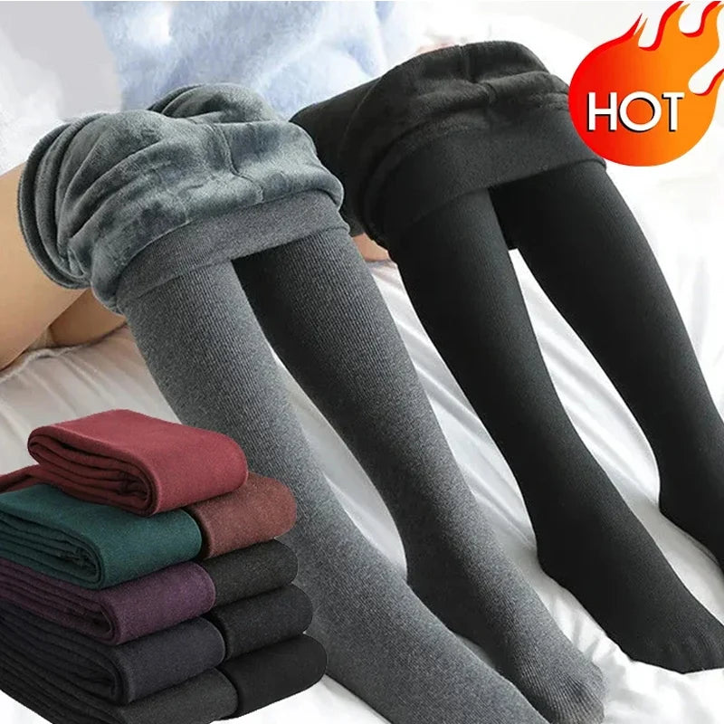 Frauen Winter Strumpfhose Hose Warm Thermohose Innenfleece Blickdichte Leggins