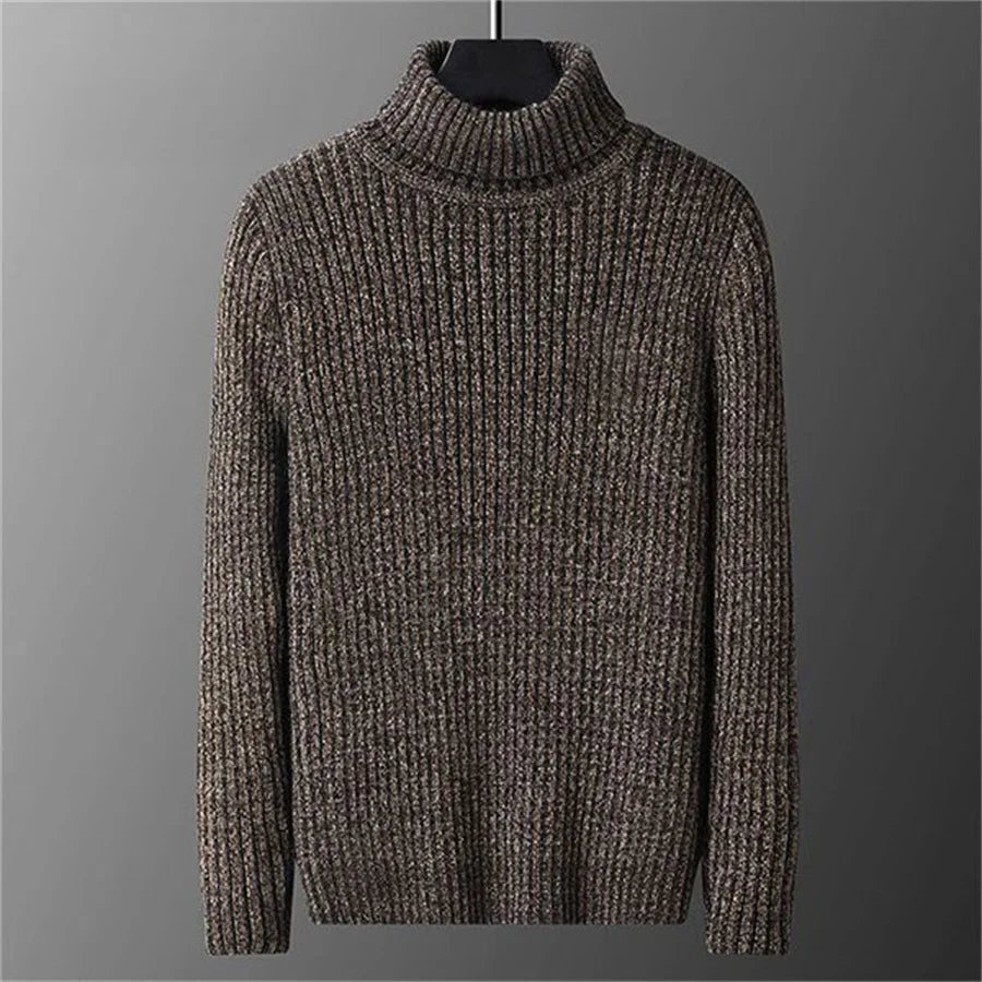 Herren Rollkragen Pullover Sweatshirt Pulli Zipper Sweater Shirt Langarmshirt