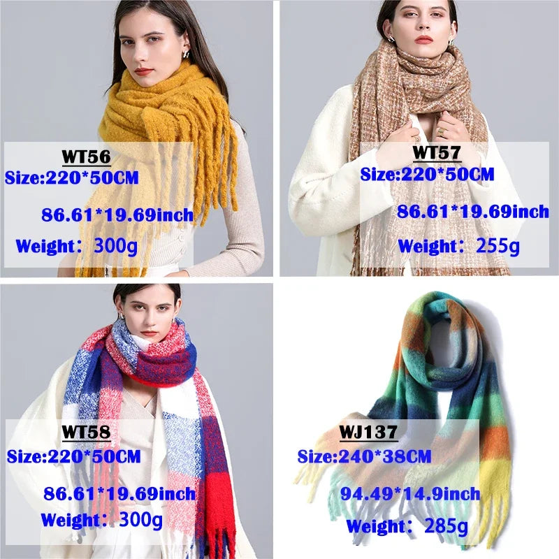 Damen Winterschal Viskose Stola Schlauchschal  Halstuch Strickschal Loop NEU