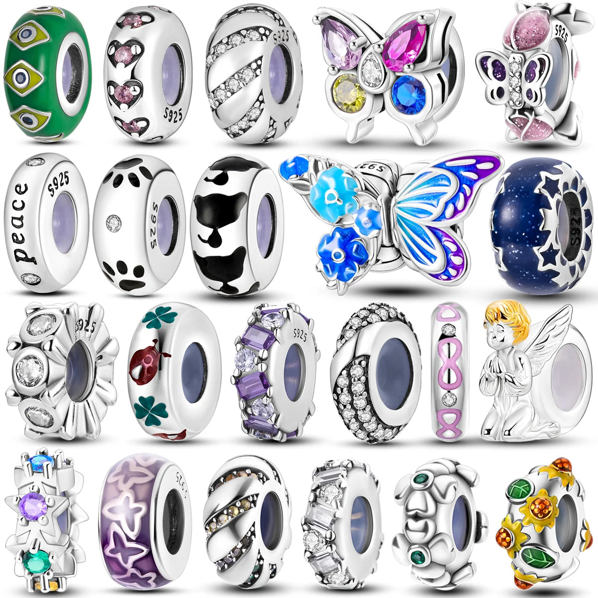 Charms Anhänger 925er Sterling Silber Charm Armband verschiedene Damen Geschenk